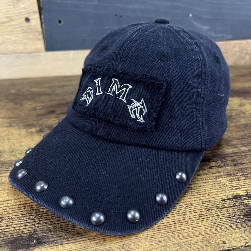 DIME Clothing Denim Studded Black Adjustable Hat Baseball Cap